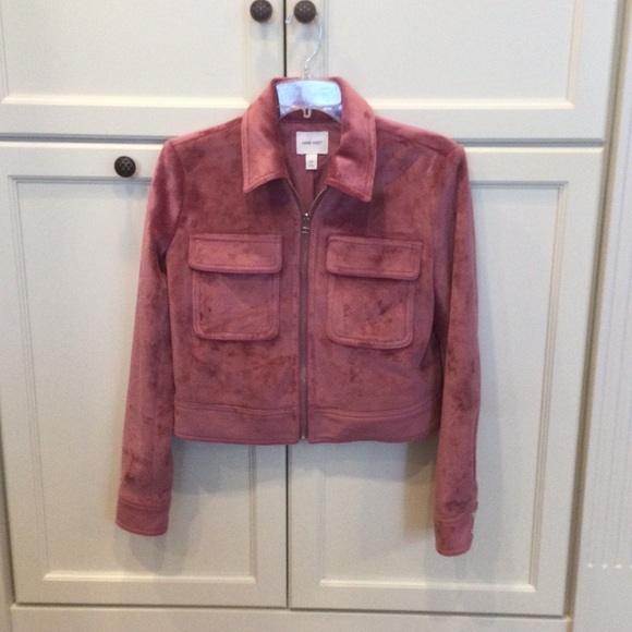 Crushed Velour Super Soft Zippered Mauve/Blush Jacket - Picture 1 of 8
